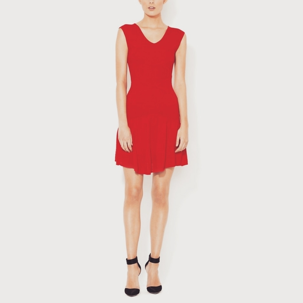 Catherine Malandrino Double V Pointelle Dress